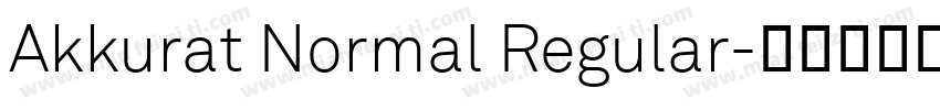 Akkurat Normal Regular字体转换